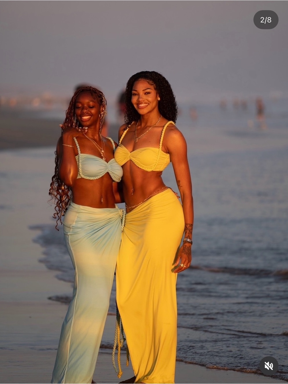 Oh Polly Yellow Twist-Bust Bikini Top with Matching Sarong